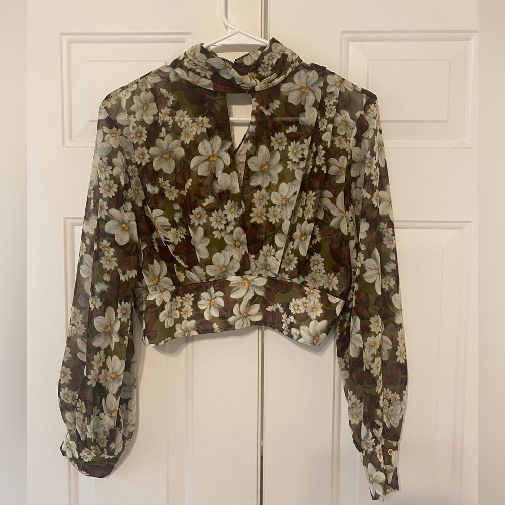 Floral sheer top